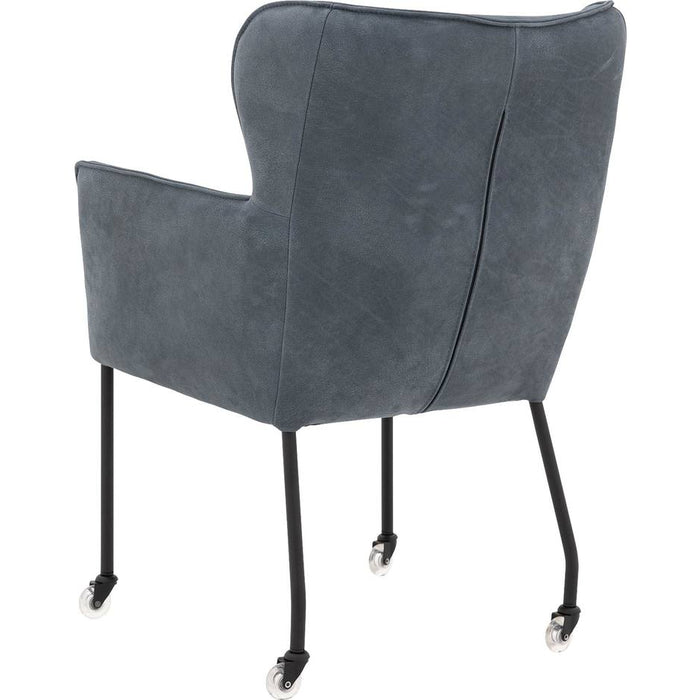 Goossens  Eetkamerstoel Leogang -  Leder met armleuning