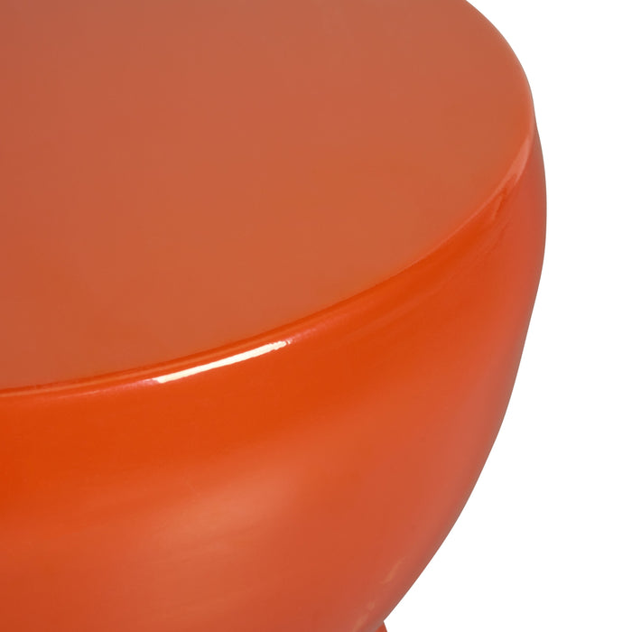 Bijzettafel Freiburg - Oranje|Rood - Metaal