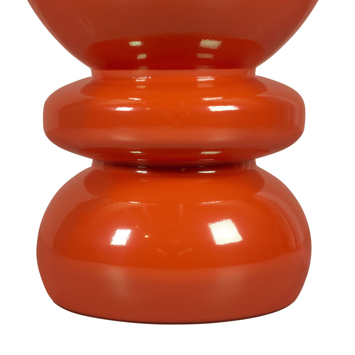 Bijzettafel Freiburg - Oranje|Rood - Metaal