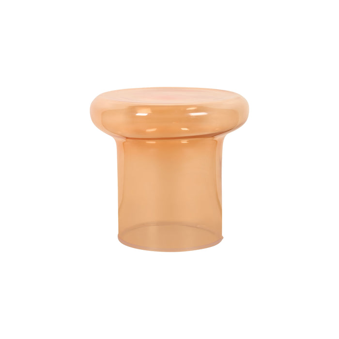 Bijzettafel Hannover - Oranje - Transparant Glas