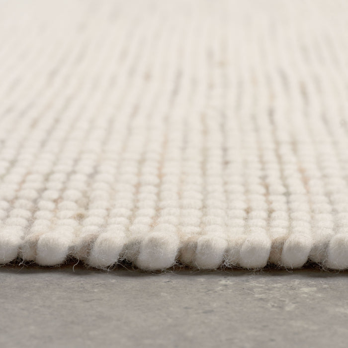 Vloerkleed Stip - Greige|Grijs|Zilver - 100% Wol