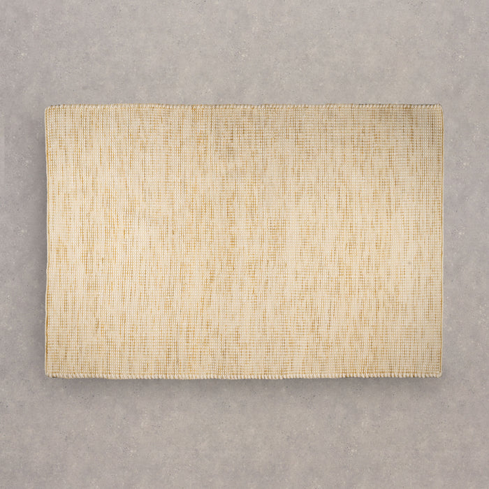 Vloerkleed Stip - Geel|Goud|Oker - 100% Wol