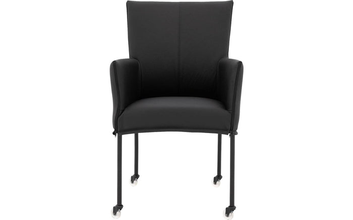 Goossens  Eetkamerstoel Funk -  Leder met armleuning