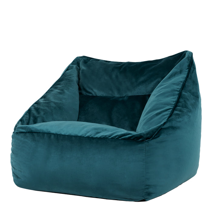icon Natalia Zitzak Fauteuil - Velours - Blauwgroen