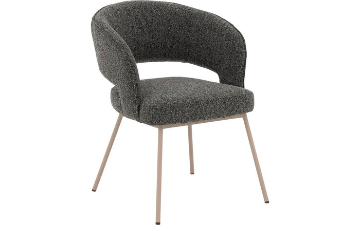 Goossens  Eetkamerstoel Ostuni (stof) -  Textiel met armleuning