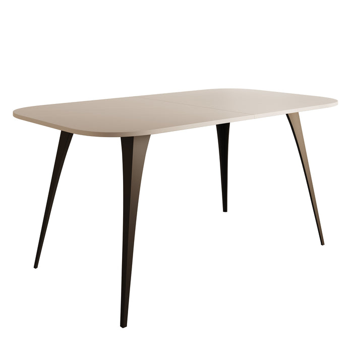 Meubella - Eetkamertafel Flix - Wit - 160 cm - Uitschuifbaar