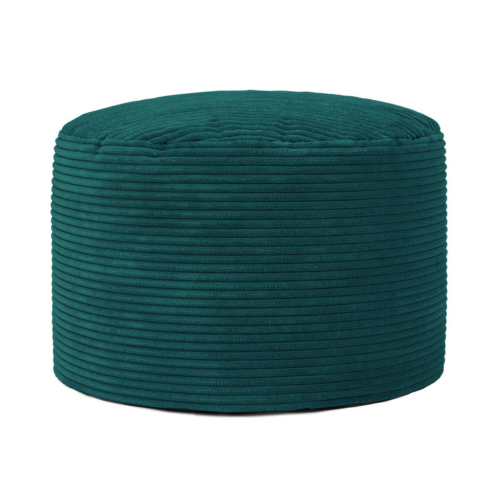 icon Milano XL Poef - Ribfluweel - Blauwgroen