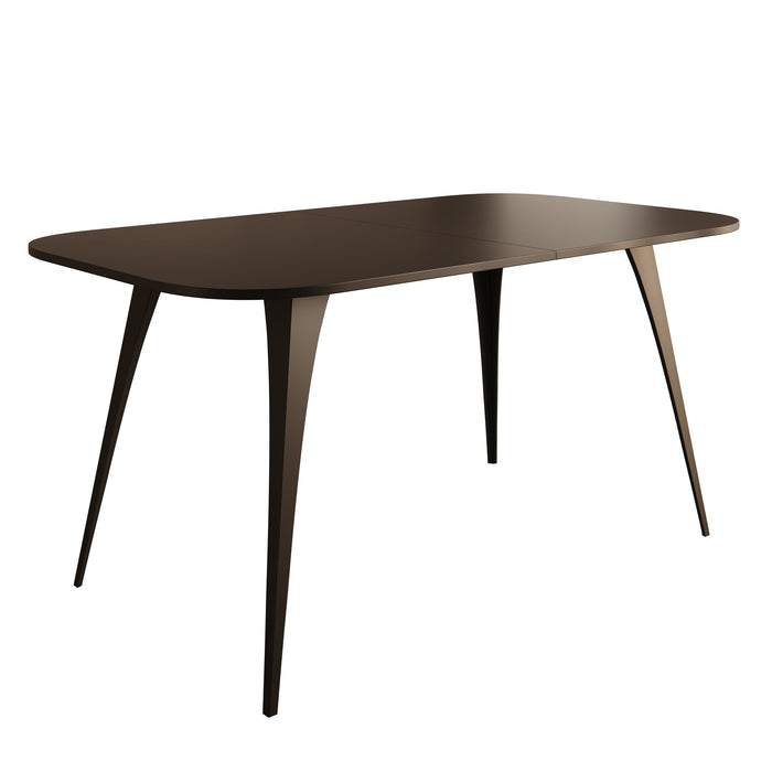 Meubella - Eetkamertafel Flix - Zwart - 160 cm - Uitschuifbaar