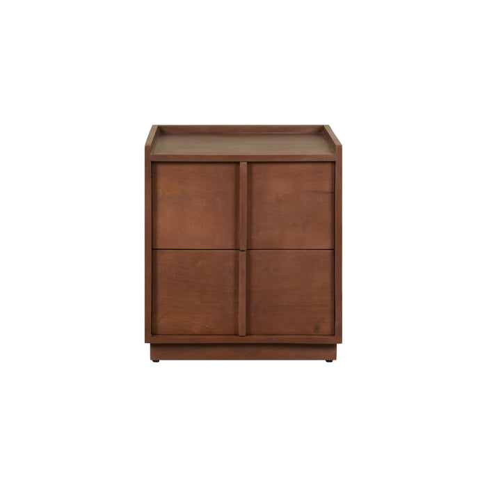 Nachtkastje Moura - Bruin|Hout - Mango - Mangohout