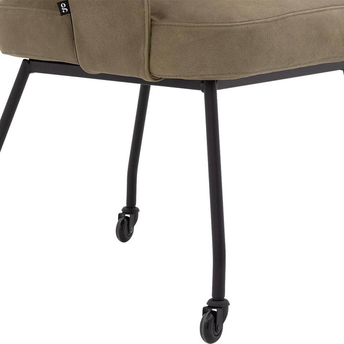 Goossens  Eetkamerstoel Ostuni (leer) -  Leder met armleuning