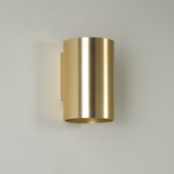 Searchlight Wall Wandlamp Cilinder - H 10 cm - Goud