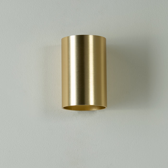 Searchlight Wall Wandlamp Cilinder - H 10 cm - Goud
