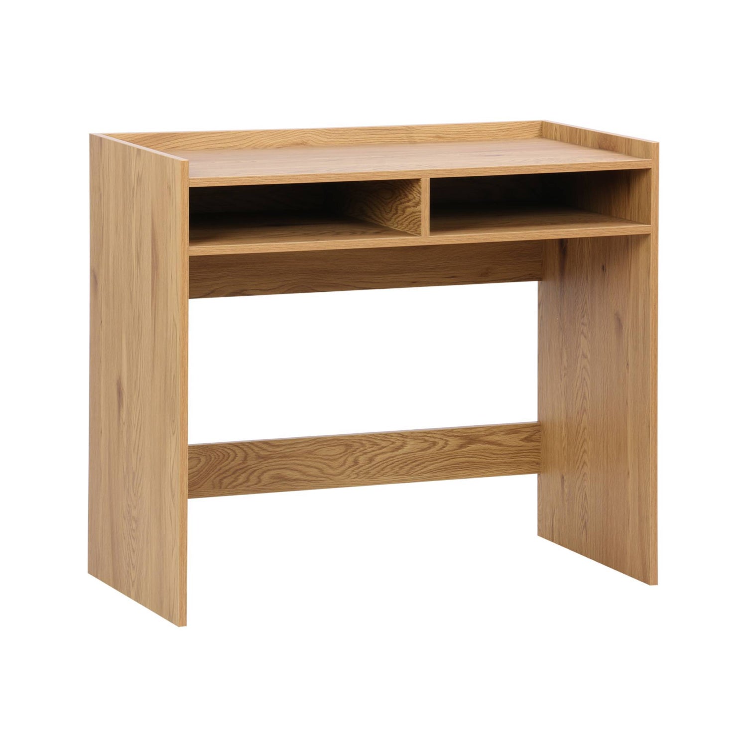 sweeek - Bureau hout decor 2 opbergvakken