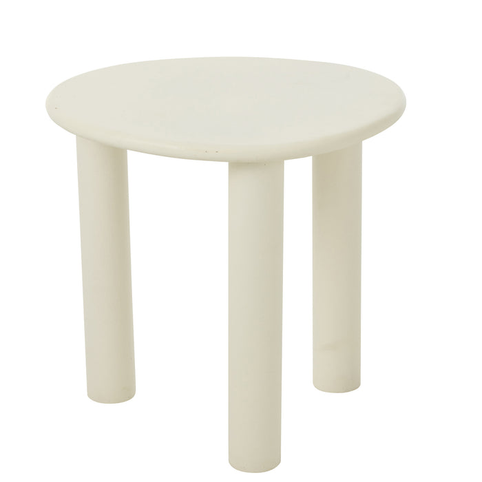 J-Line bijzettafel Bali - hout - wit - small