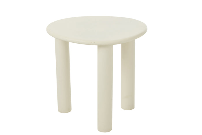 J-Line bijzettafel Bali - hout - wit - small