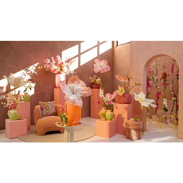 Light&living Bijzettafel Ø51x50 cm ROSARIO spiegel helder+crème