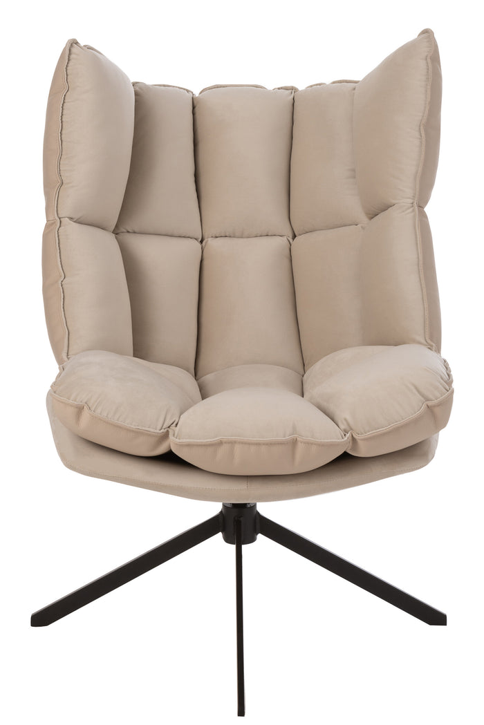 J-Line stoel Relax Kussen - textiel|metaal - beige