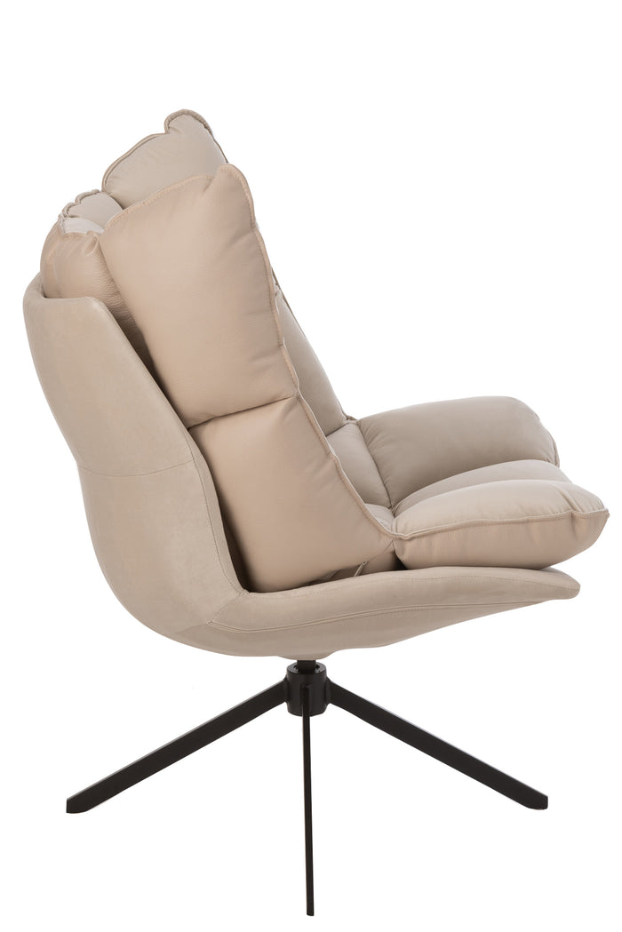 J-Line stoel Relax Kussen - textiel|metaal - beige