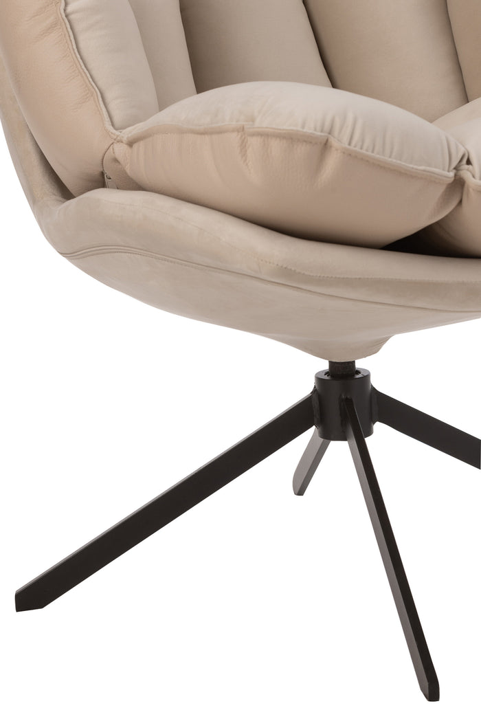 J-Line stoel Relax Kussen - textiel|metaal - beige