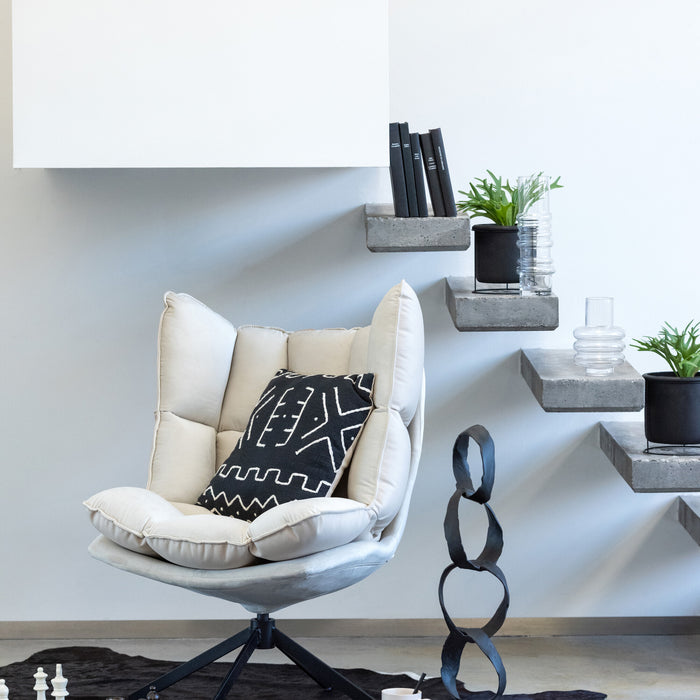 J-Line stoel Relax Kussen - textiel|metaal - beige