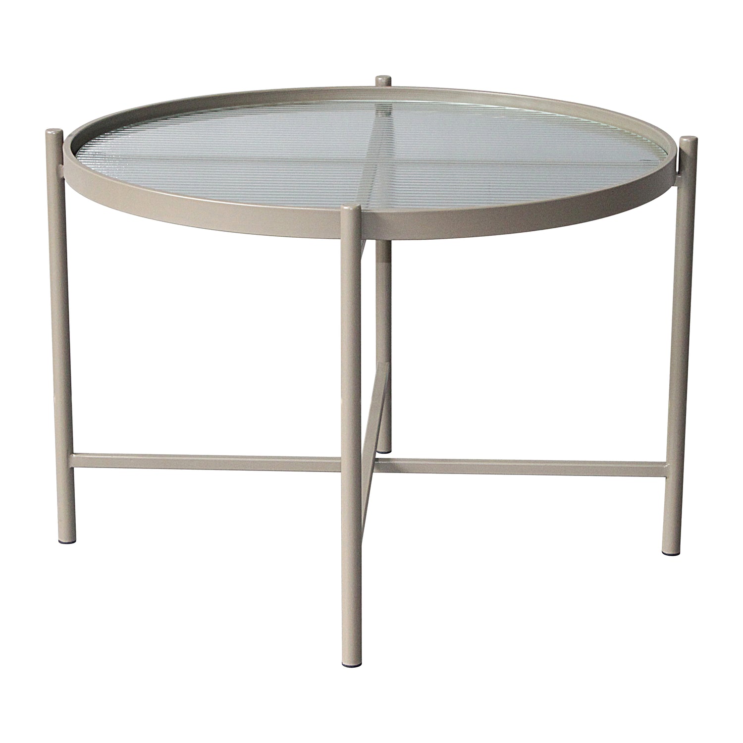 by fonQ Oriel Bijzettafel H 43 x Ø 60 cm - Beige