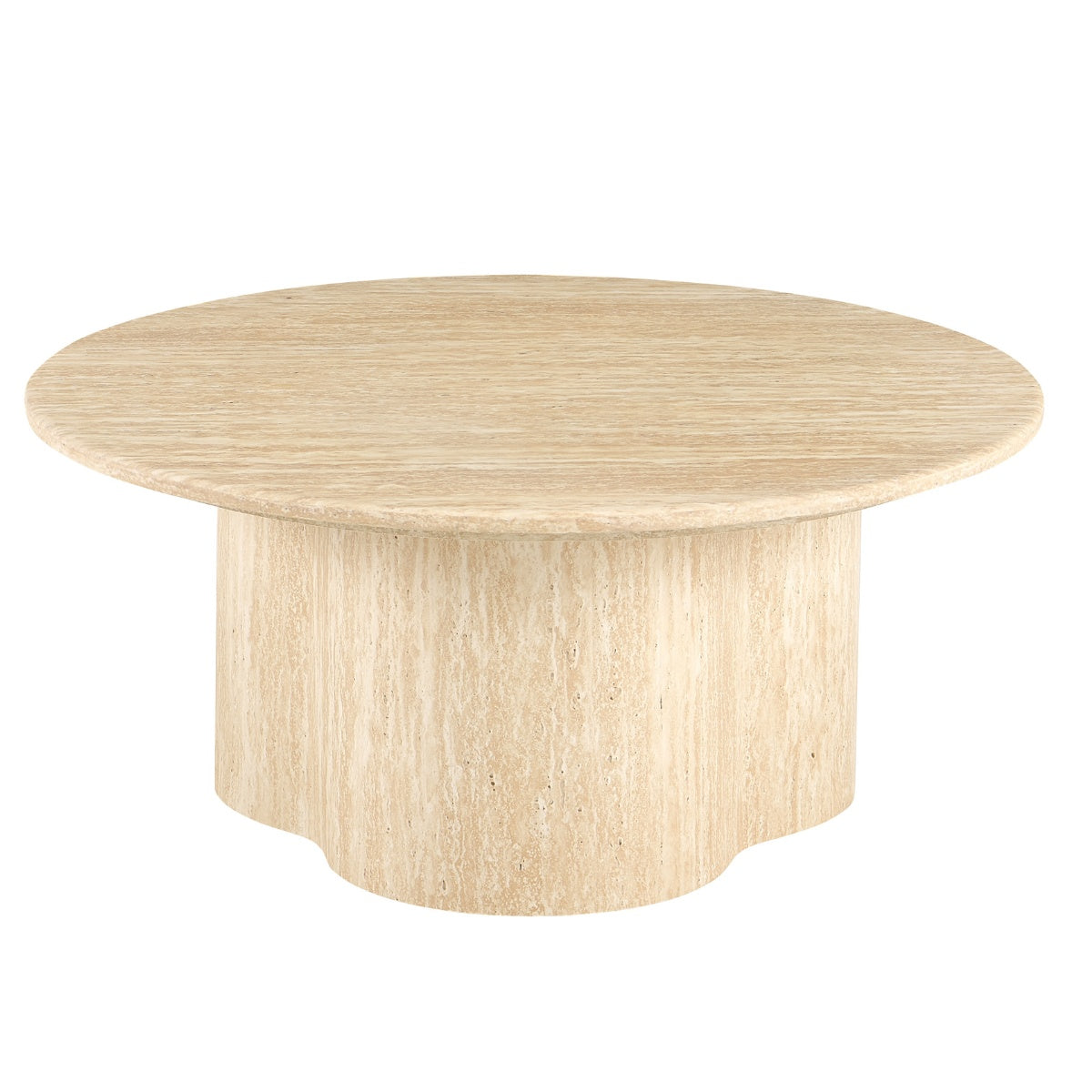 Giga Meubel - Salontafel Lichtbruin Marmer - Ø80x35cm - Firenze