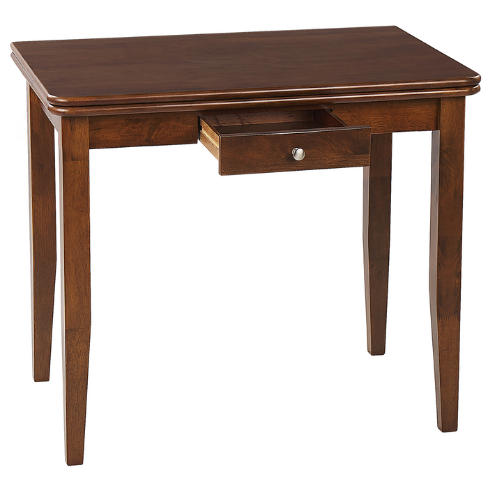 Beliani-MASELA-Uitschuifbare eettafel-Donkere houtkleur-Rubberhout