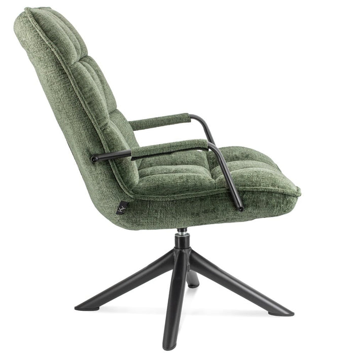Draaifauteuil Met Armleuning - Fauteuil - Groen - 70 x 80 x 100 cm