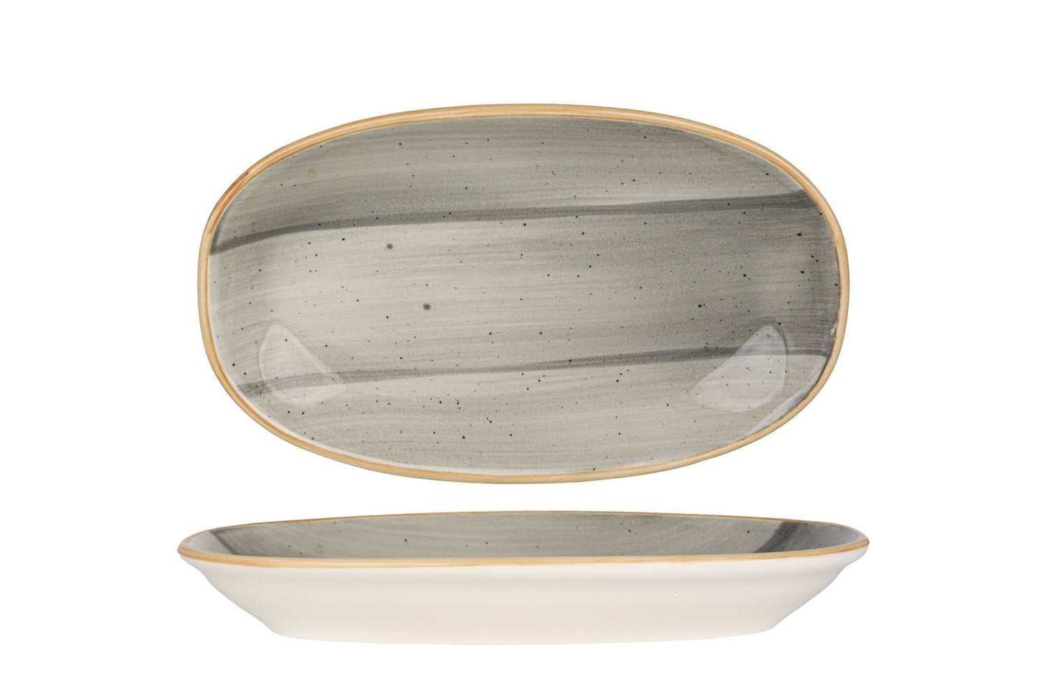 Bonna Serveerschaal - Aura Space - Porselein - 24x14 cm - set van 2