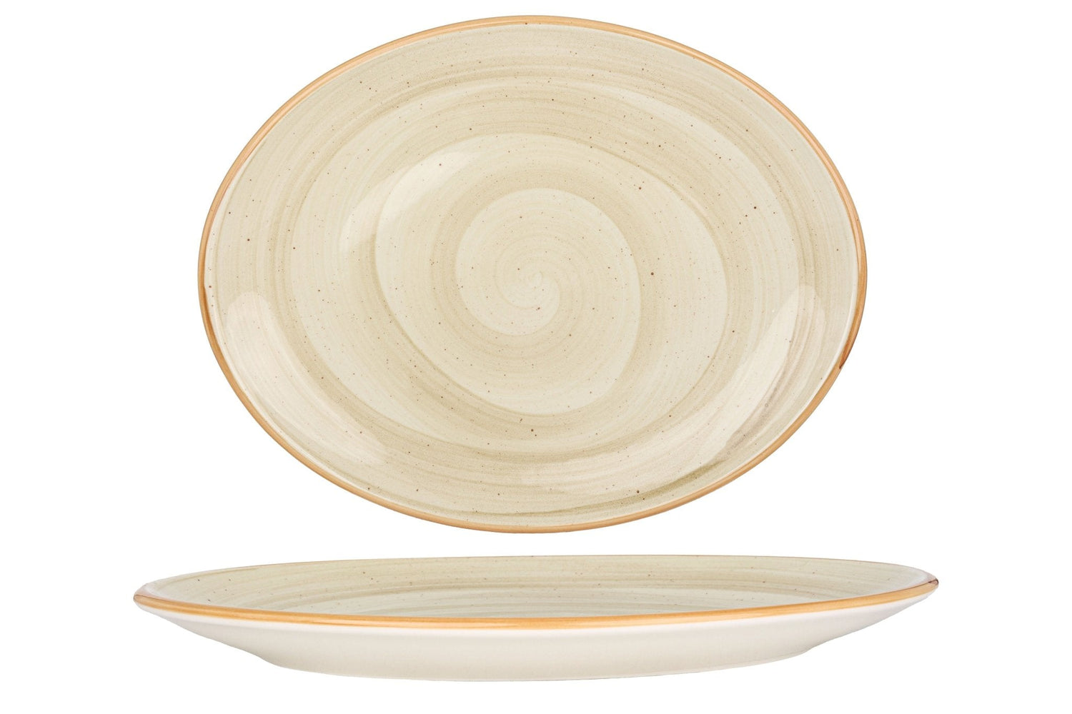 Bonna Serveerschaal - Aura Terrain - Porselein - 31x24 cm - set van 2