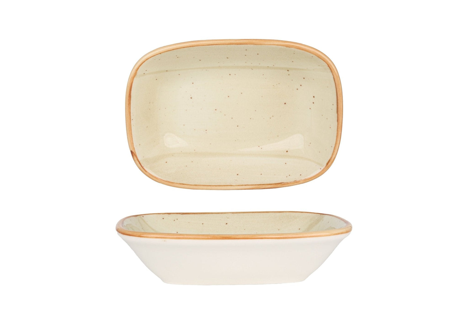 Bonna Serveerschaal - Aura Terrain - Porselein - 14x10 cm - set van 2
