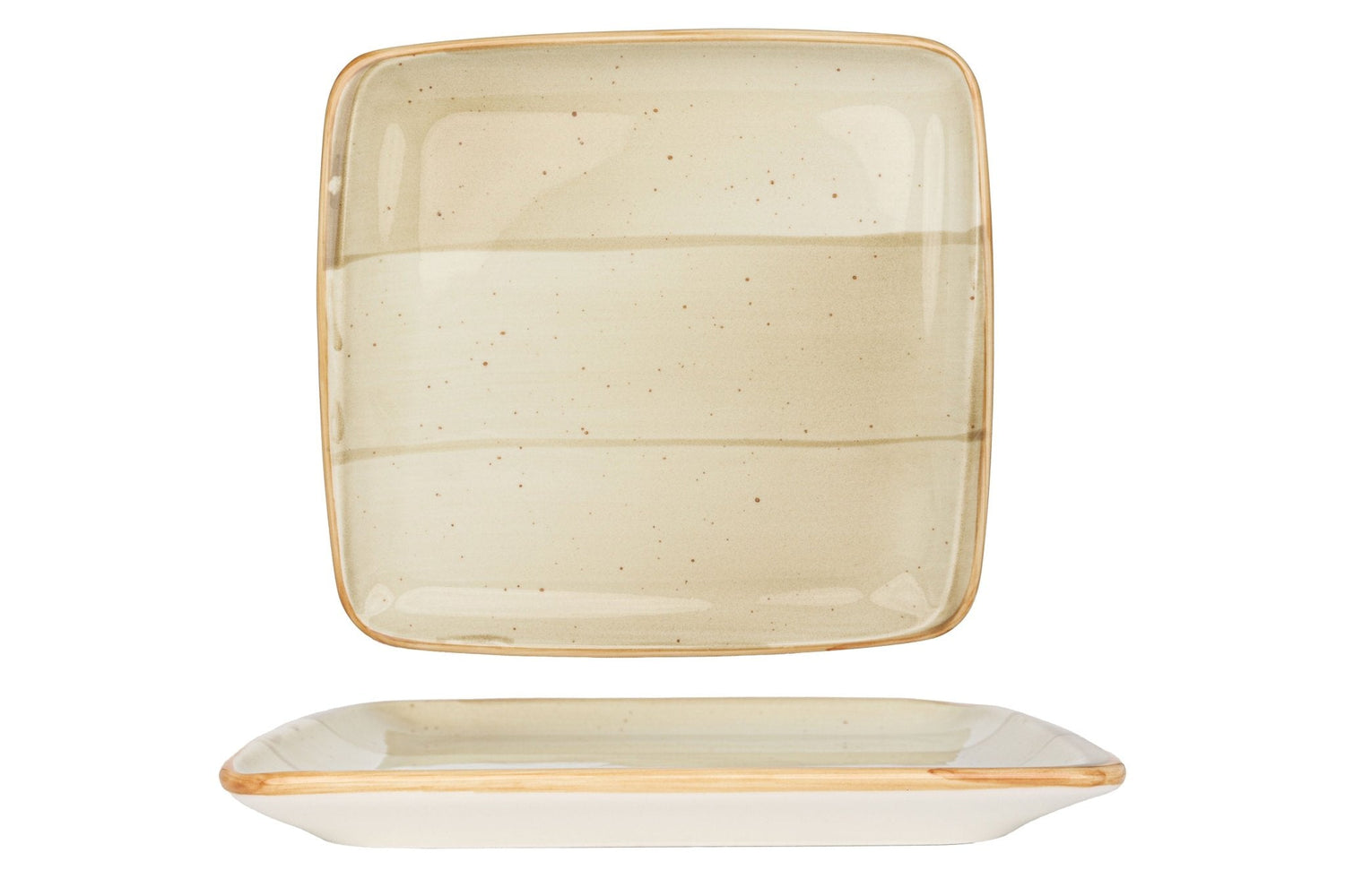 Bonna Serveerschaal - Aura Terrain - Porselein - 22x20 cm - set van 2