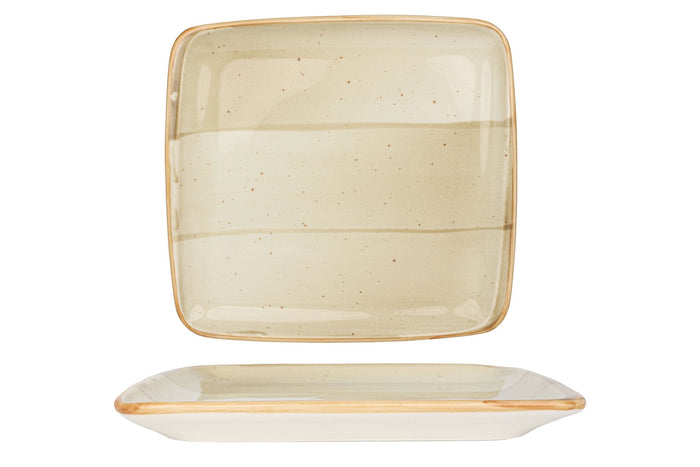 Bonna Serveerschaal - Aura Terrain - Porselein - 22x20 cm - set van 2