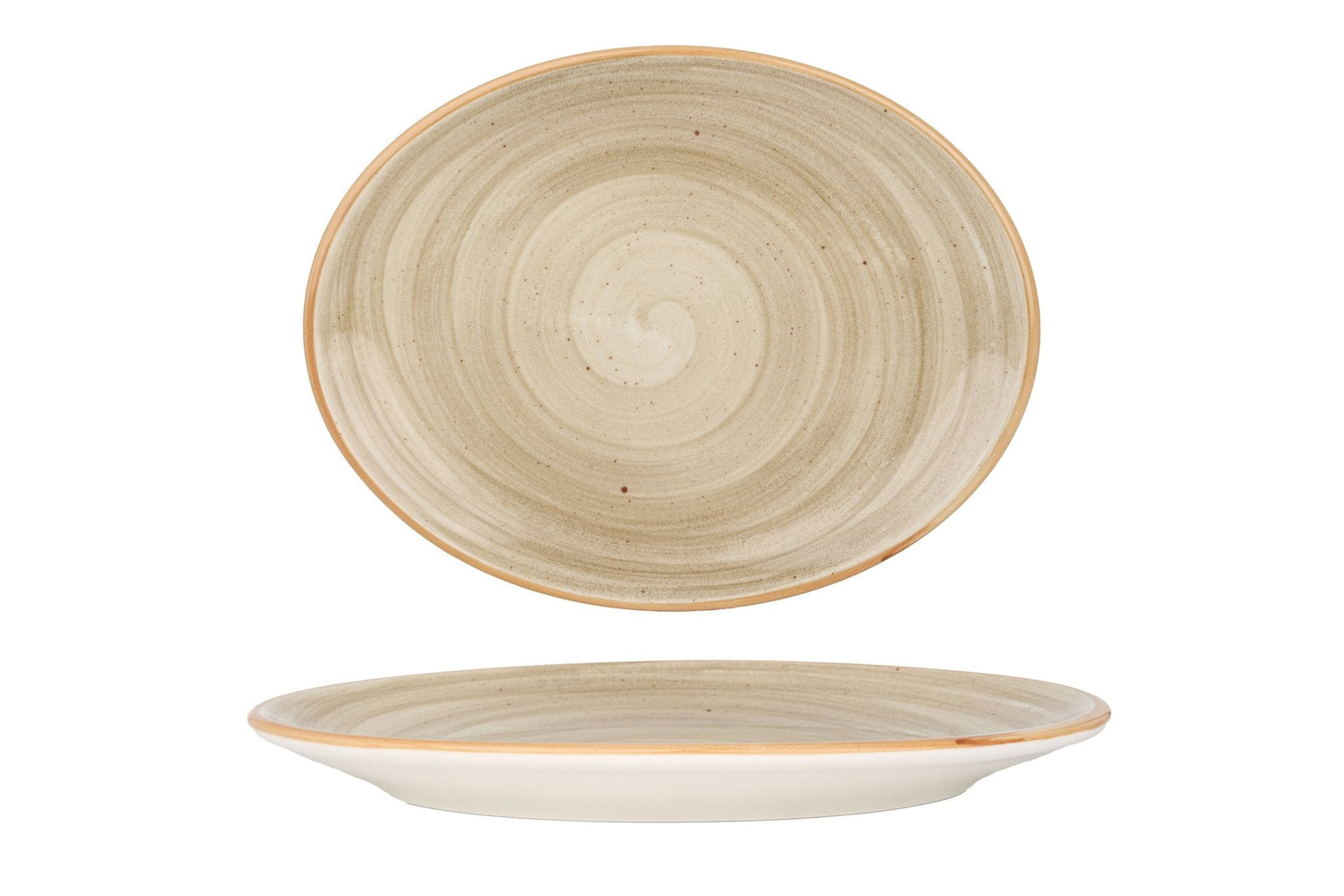 Bonna Serveerschaal - Aura Terrain - Porselein - 25x19 cm - set van 2