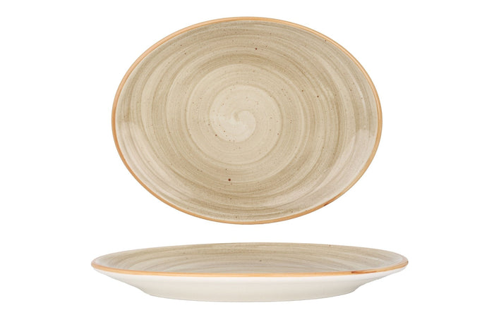 Bonna Serveerschaal - Aura Terrain - Porselein - 25x19 cm - set van 2