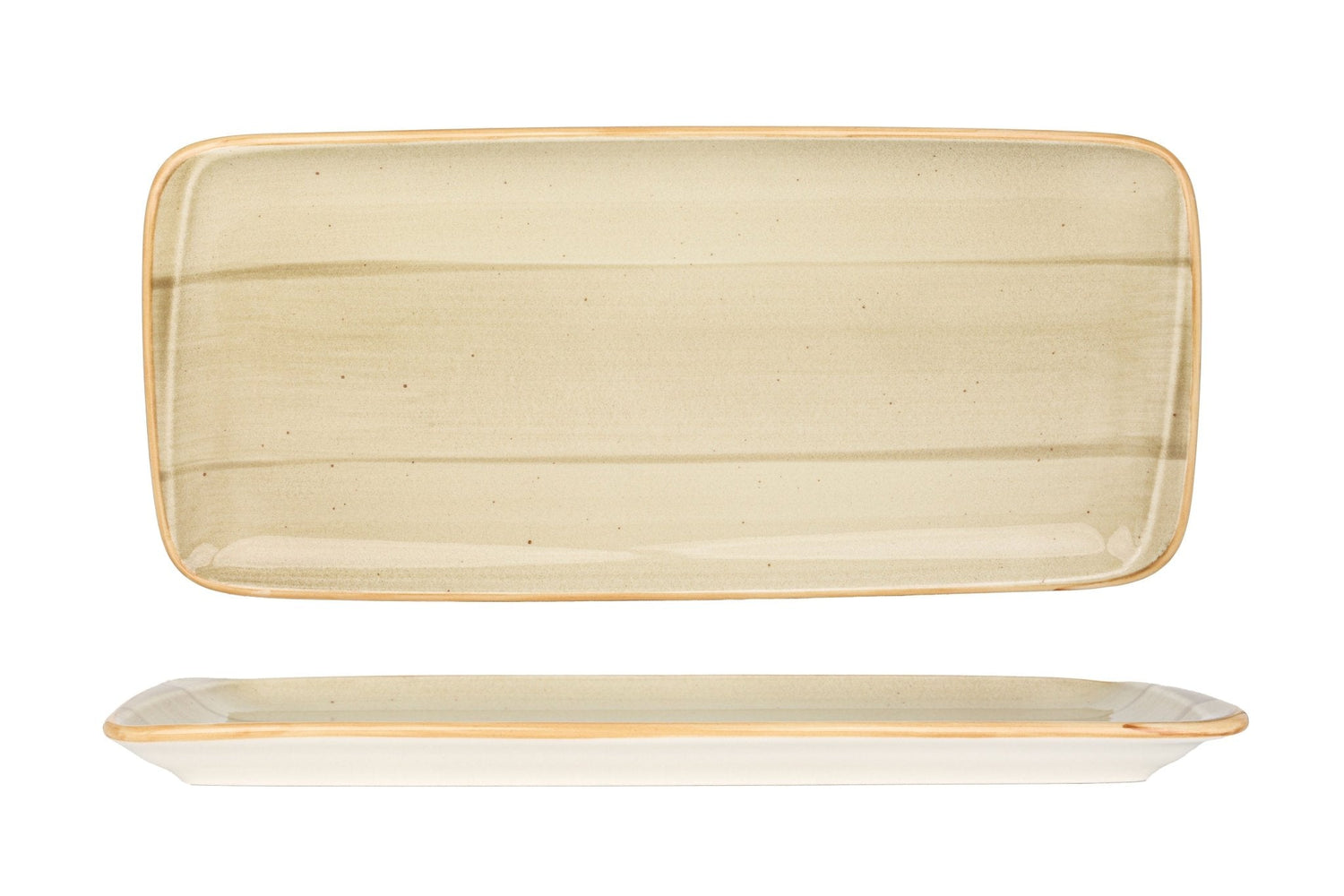 Bonna Serveerschaal - Aura Terrain - Porselein - 34x16 cm - set van 2