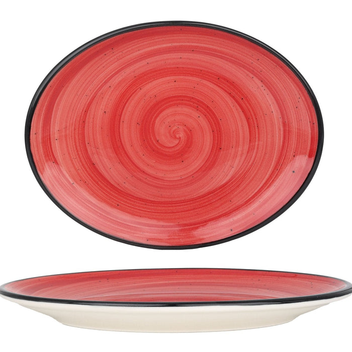 Bonna Serveerschaal - Aura Passion - Porselein - 25x19 cm - set van 2