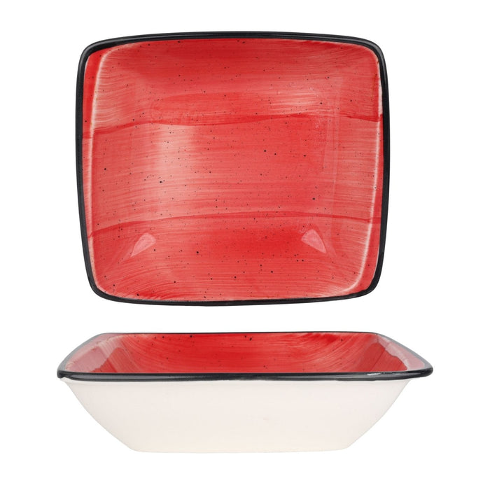 Bonna Serveerschaal - Aura Passion - Porselein - 19x17 cm - set van 2