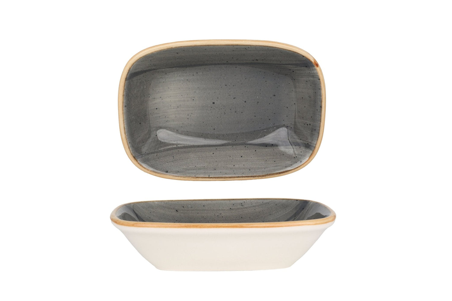 Bonna Serveerschaal - Aura Space - Porselein - 14x10 cm - set van 2