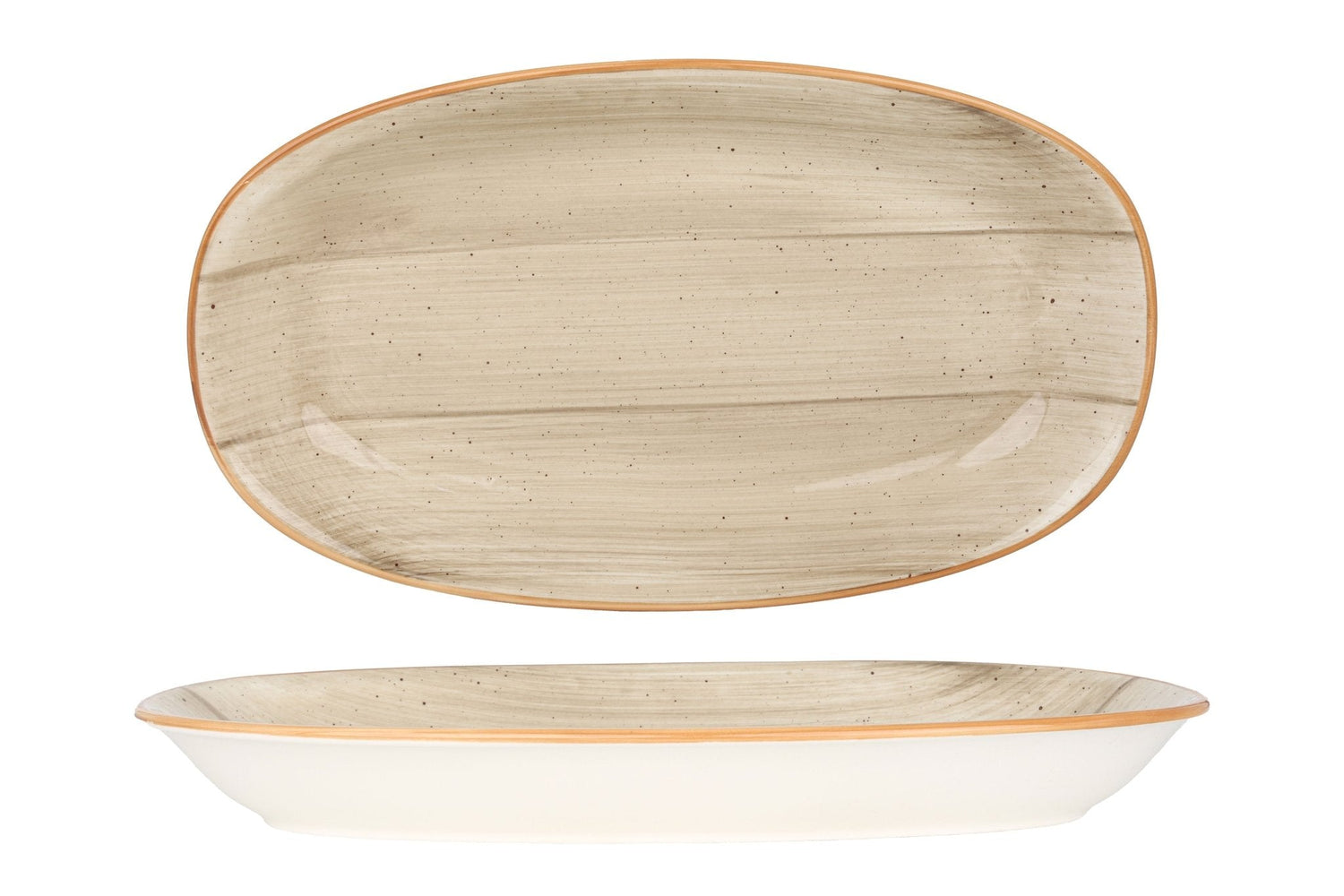 Bonna Serveerschaal - Aura Terrain - Porselein - 34x19 cm - set van 2