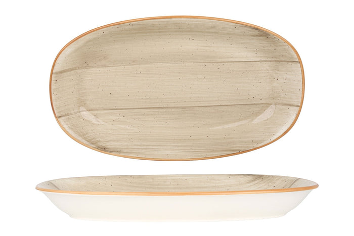 Bonna Serveerschaal - Aura Terrain - Porselein - 34x19 cm - set van 2
