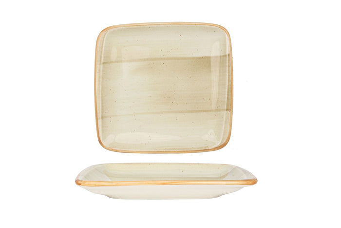 Bonna Serveerschaal - Aura Terrain - Porselein - 15x14 cm - set van 2