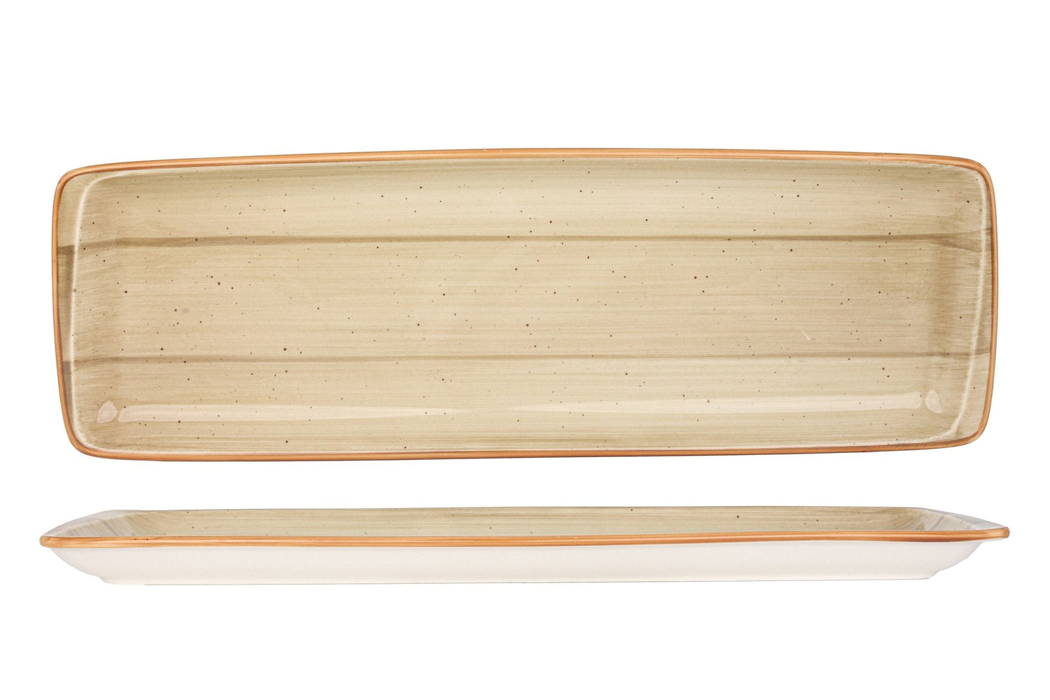 Bonna Serveerschaal - Aura Terrain - Porselein - 48x16 cm - set van 2