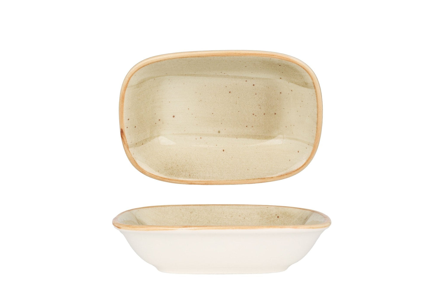 Bonna Serveerschaal - Aura Terrain - Porselein - 12x8.5 cm - set van 2