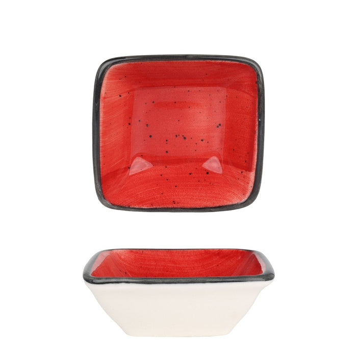 Bonna Serveerschaal - Aura Passion - Porselein - 8x8.5 cm - set van 2