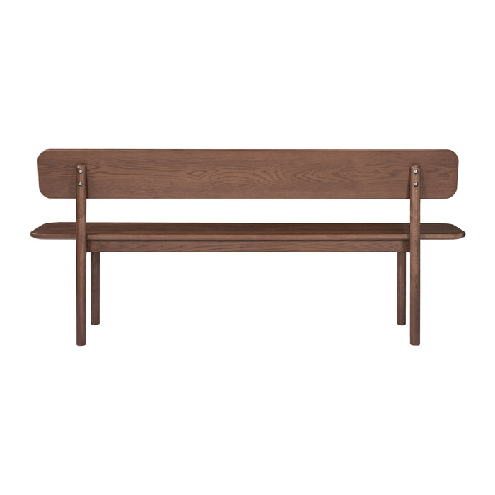 by fonQ Brinn Eetkamerbank met Rugleuning 180 cm - Walnoot