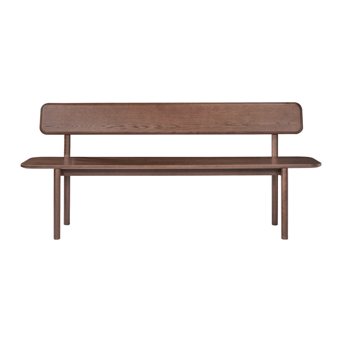 by fonQ Brinn Eetkamerbank met Rugleuning 180 cm - Walnoot