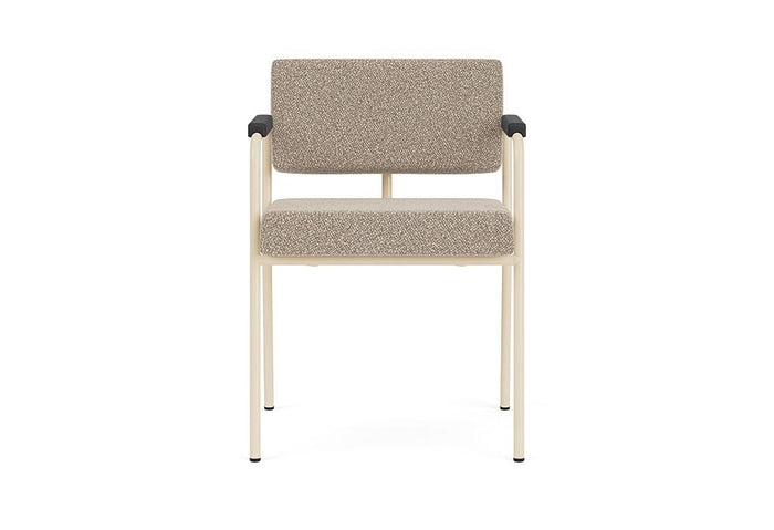 FÉST Monday stoel met armleuning sand|zwart Sydney 22 beige