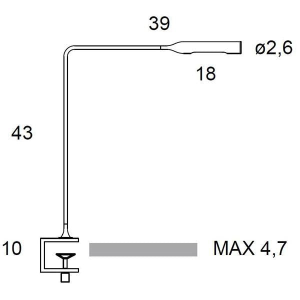 Flo Clamp klemlamp LED 2700K metallic brons