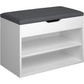 tectake® Schoenenkast Jasmina met zitkussen 60x30x43,5cm